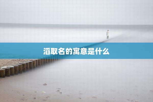 滔取名的寓意是什么
