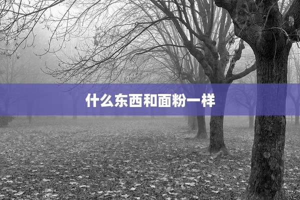 什么东西和面粉一样
