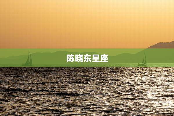 陈晓东星座