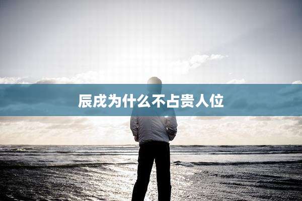 辰戌为什么不占贵人位