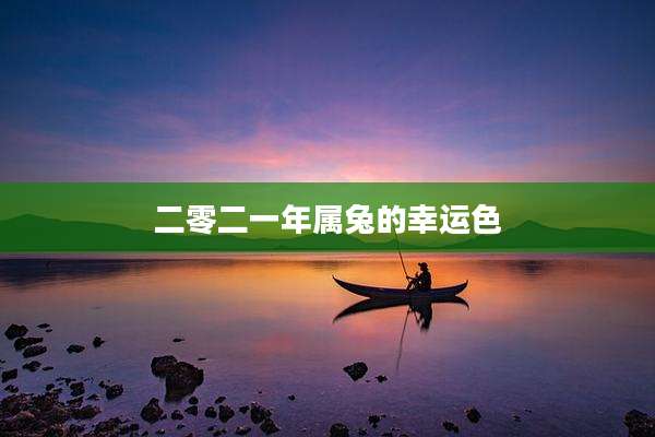 二零二一年属兔的幸运色