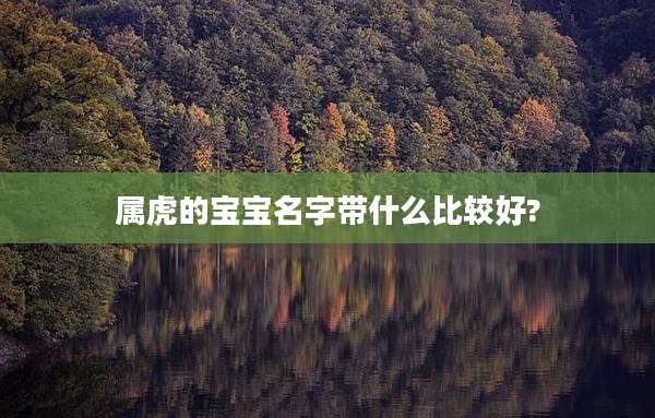 属虎的宝宝名字带什么比较好?