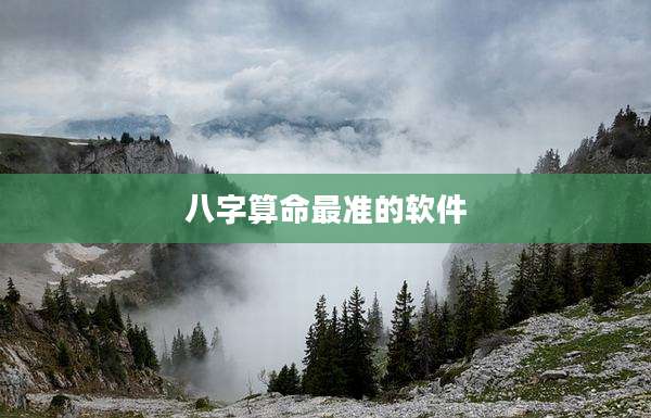 八字算命最准的软件