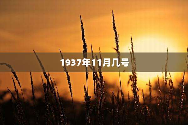 1937年11月几号