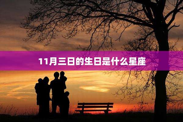11月三日的生日是什么星座