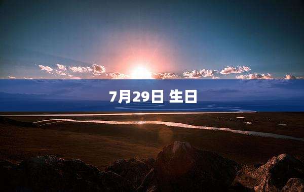 7月29日 生日