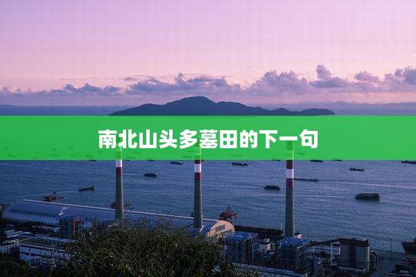 南北山头多墓田的下一句