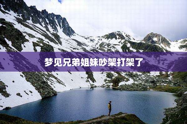 梦见兄弟姐妹吵架打架了