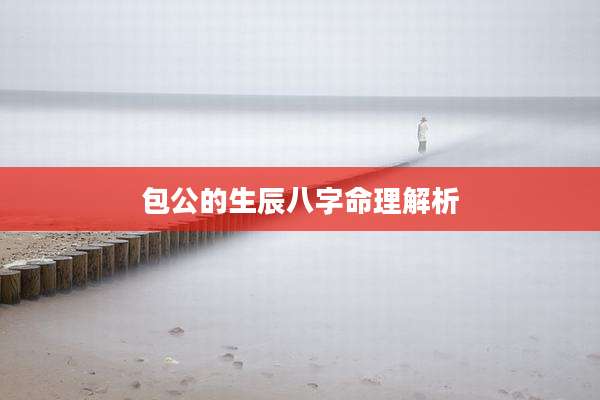 包公的生辰八字命理解析