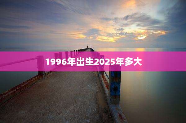 1996年出生2025年多大