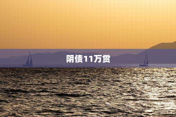 阴债11万贯