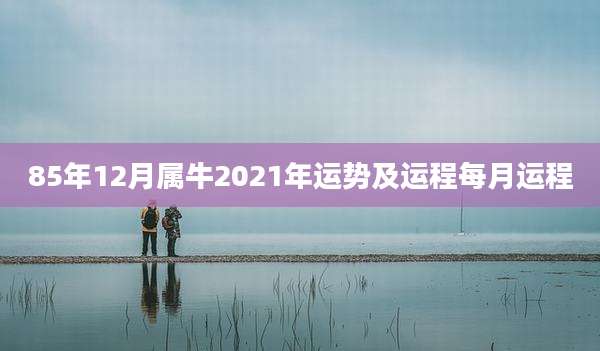 85年12月属牛2021年运势及运程每月运程