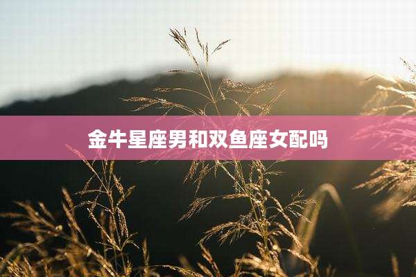金牛星座男和双鱼座女配吗