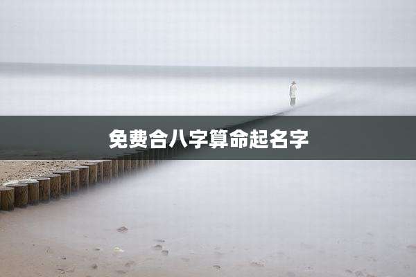 免费合八字算命起名字