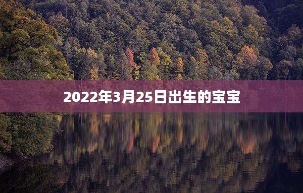 2022年3月25日出生的宝宝