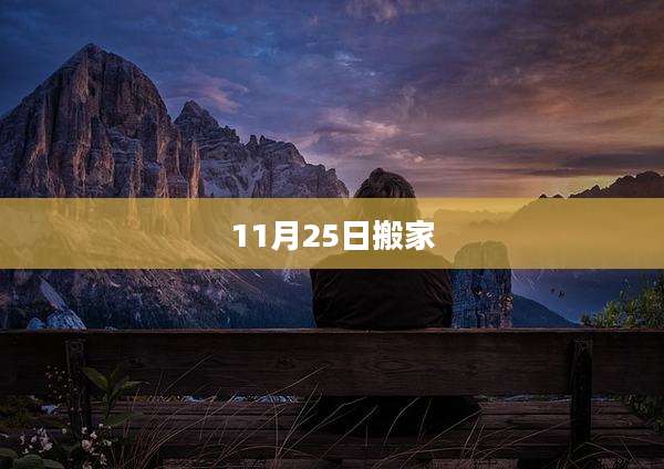 11月25日搬家