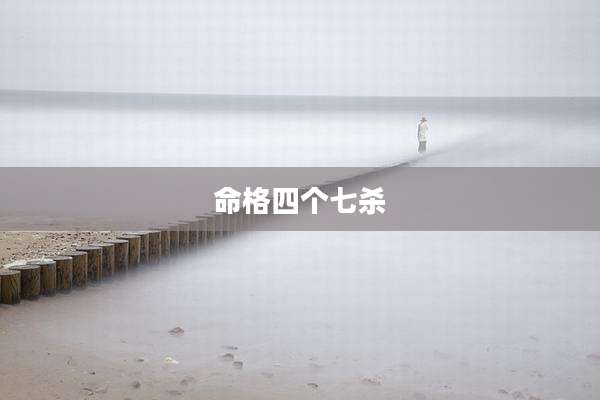 命格四个七杀