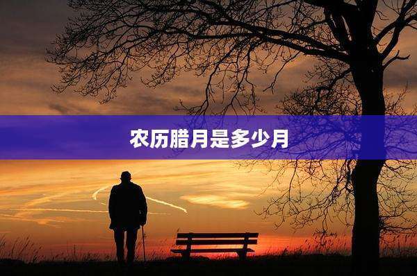 农历腊月是多少月