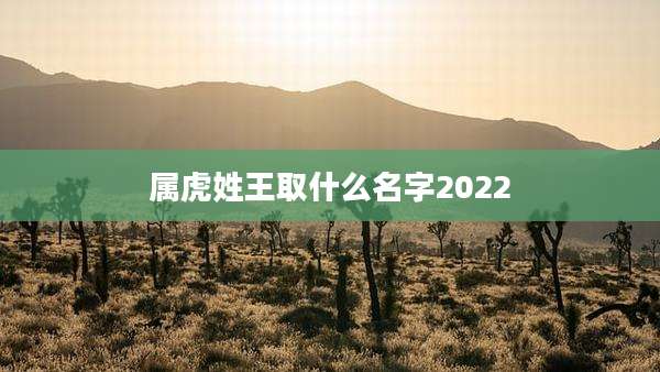 属虎姓王取什么名字2022