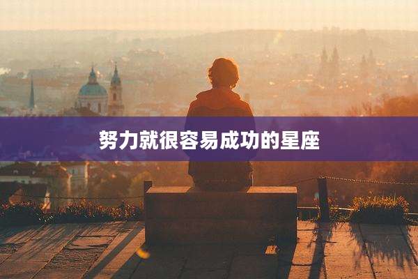 努力就很容易成功的星座
