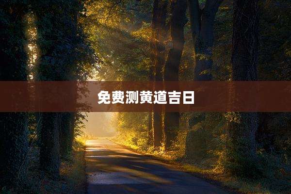 免费测黄道吉日