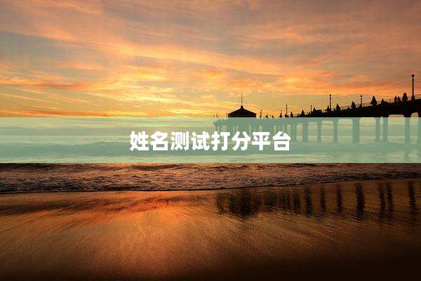 姓名测试打分平台