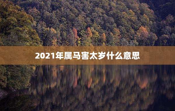 2021年属马害太岁什么意思
