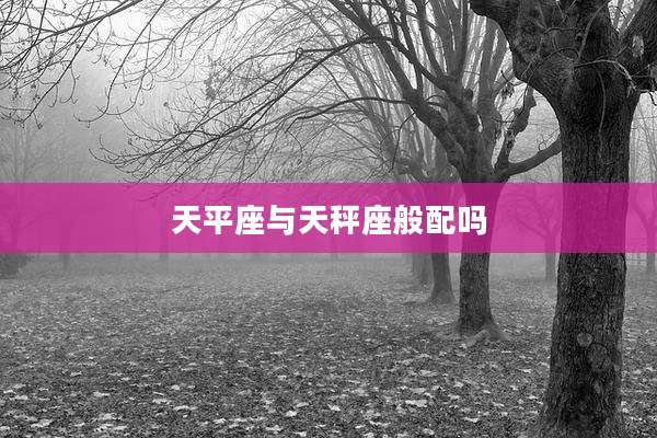 天平座与天秤座般配吗