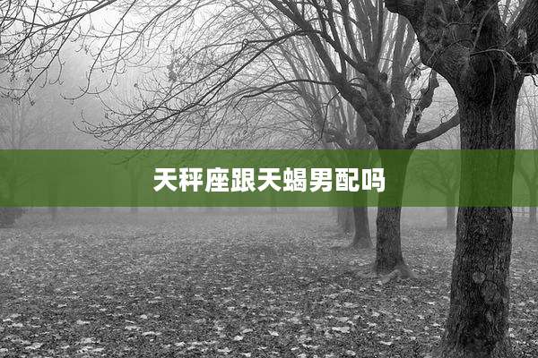 天秤座跟天蝎男配吗
