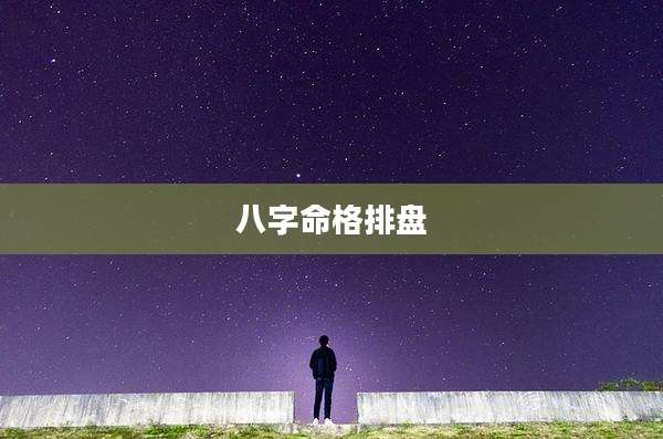 八字命格排盘