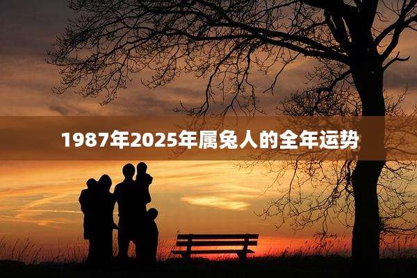 1987年2025年属兔人的全年运势
