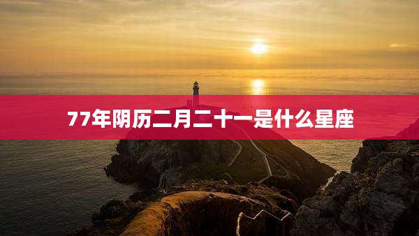 77年阴历二月二十一是什么星座