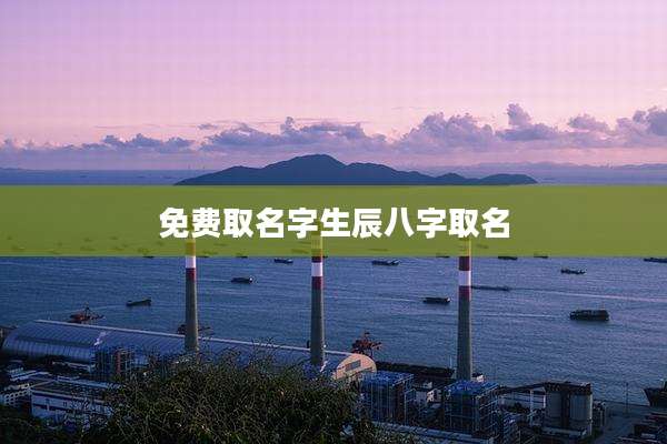 免费取名字生辰八字取名