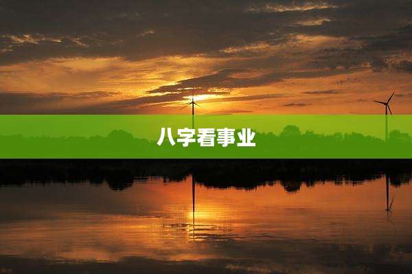 八字看事业