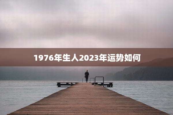 1976年生人2023年运势如何