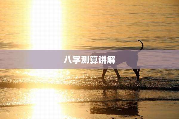 八字测算讲解