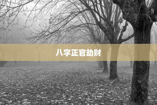 八字正官劫财
