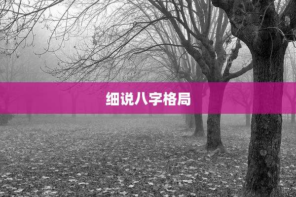 细说八字格局