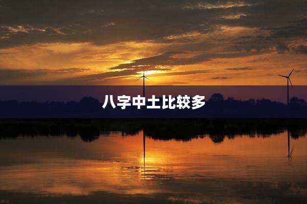 八字中土比较多