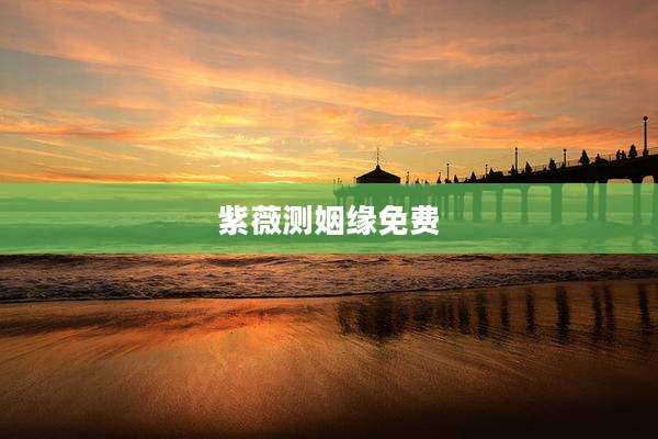 紫薇测姻缘免费