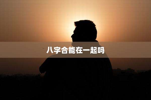 八字合能在一起吗