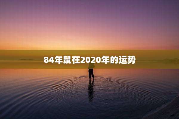 84年鼠在2020年的运势
