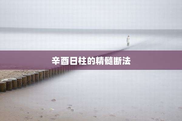 辛酉日柱的精髓断法