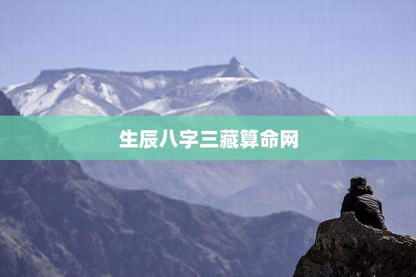 生辰八字三藏算命网