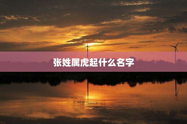 张姓属虎起什么名字