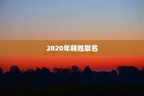 2020年韩姓取名