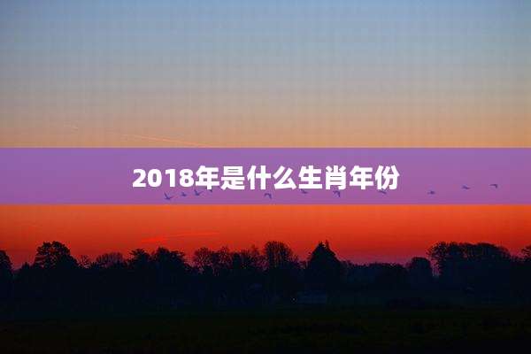 2018年是什么生肖年份