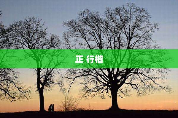 正 行楷