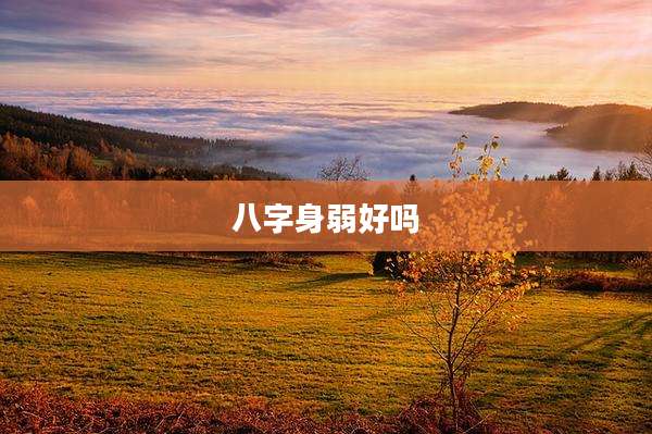 八字身弱好吗
