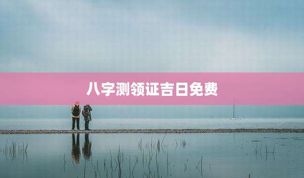 八字测领证吉日免费